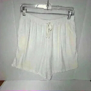 JAY PETERS Made In USA Womens 100% Rayon White Chino Short Sz L Comfy Relax